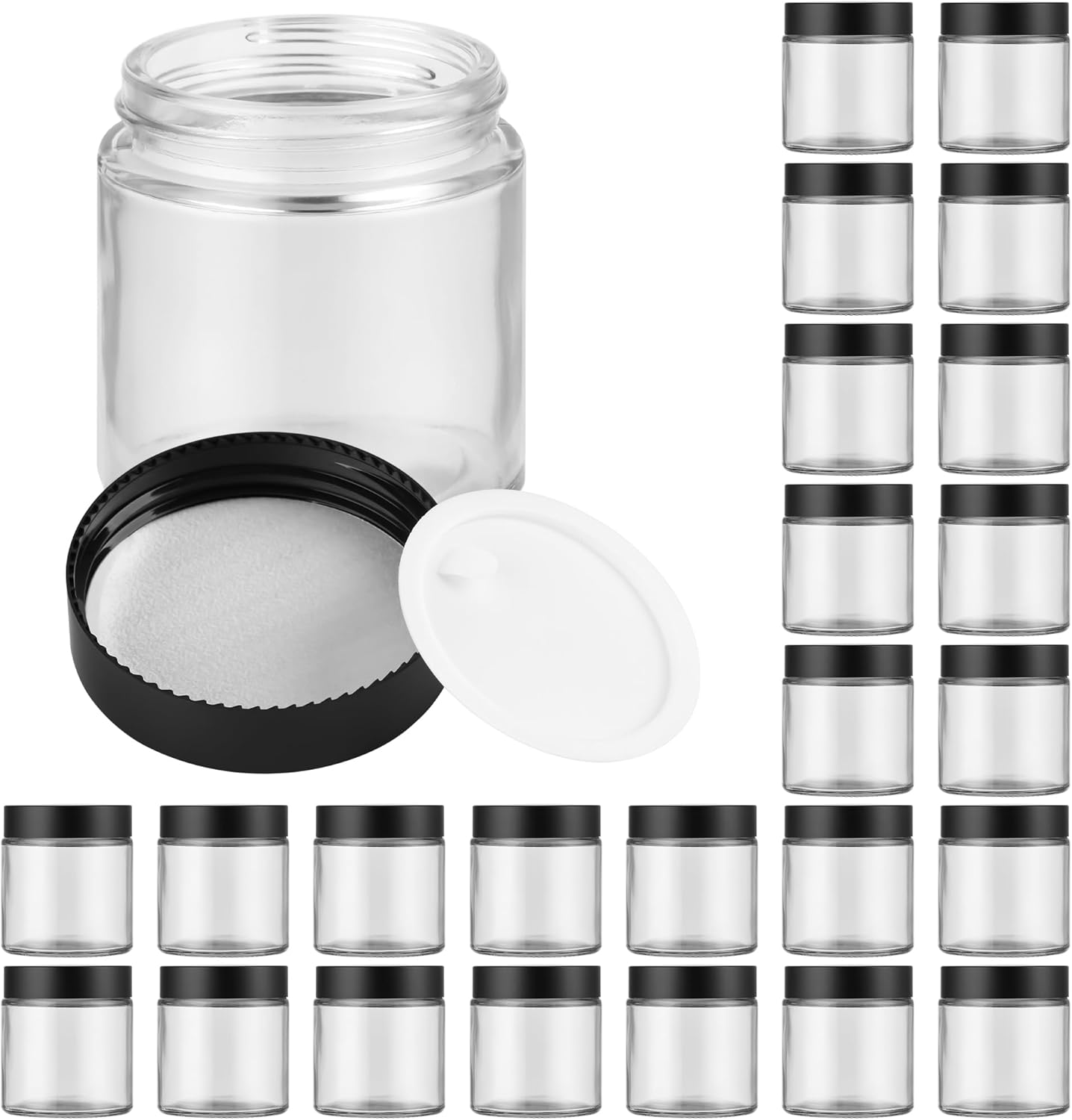 Premium Eco-Friendly Glass Jars with Airtight Lids for Skincare
