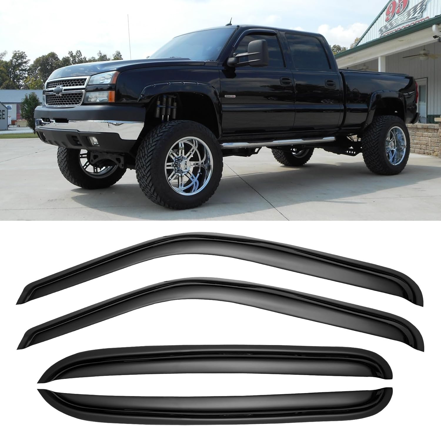Window Rain Guards for 2001-2007 Chevy Silverado/Sierra Models
