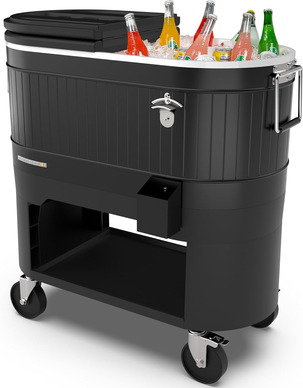 Permasteel Rolling Patio Cooler for Outdoor Gatherings and BBQs