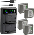 Kastar IA-BP85ST 4-Pack Battery and Dual USB Charger - Reliable Power