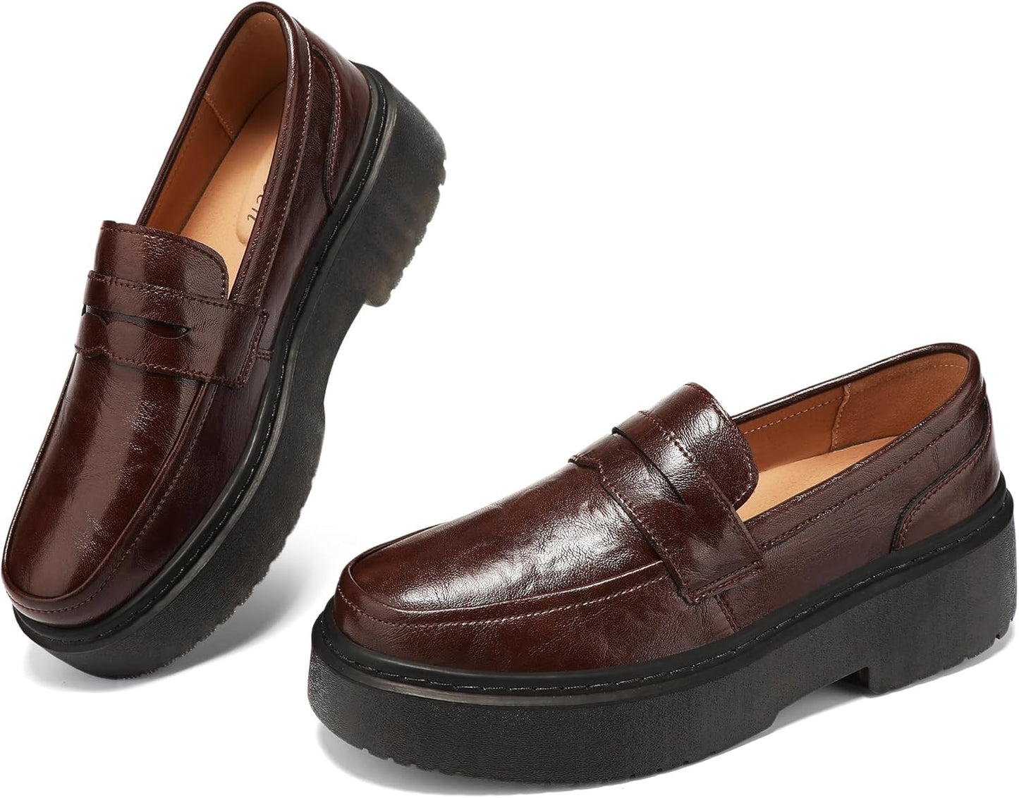 BEAUSEEN Women's Platform Chunky Penny Loafers for All Occasions