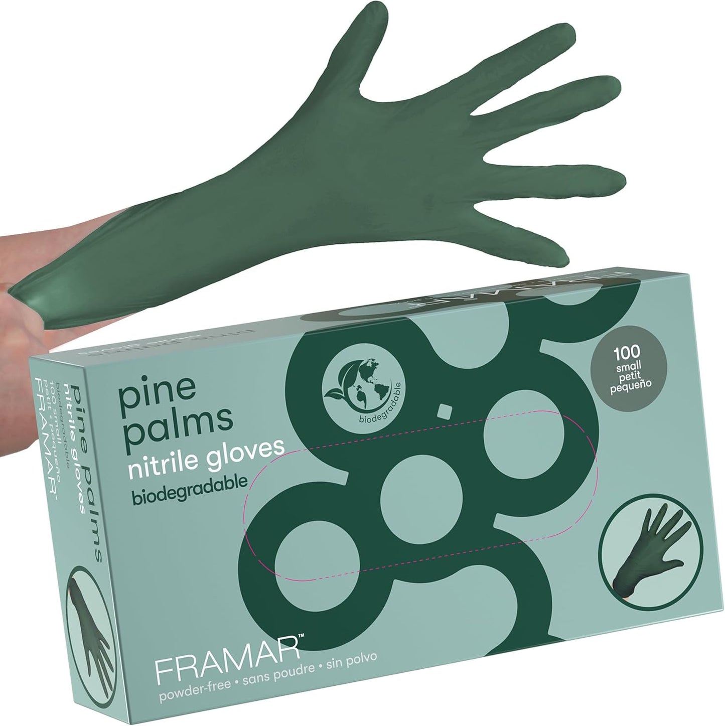 FRAMAR Biodegradable Nitrile Gloves 100 Pk