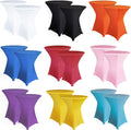 2 Pack Highboy Cocktail Table Covers - Tight Fitted Stretch for Parties