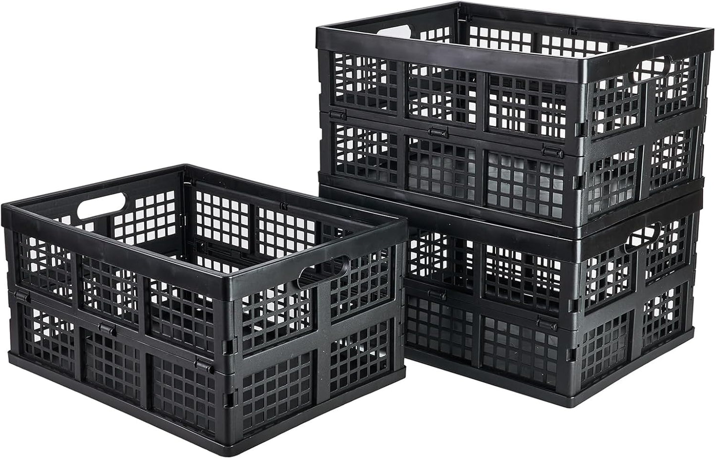 3-Pack Collapsible Storage Crates for Efficient Organization