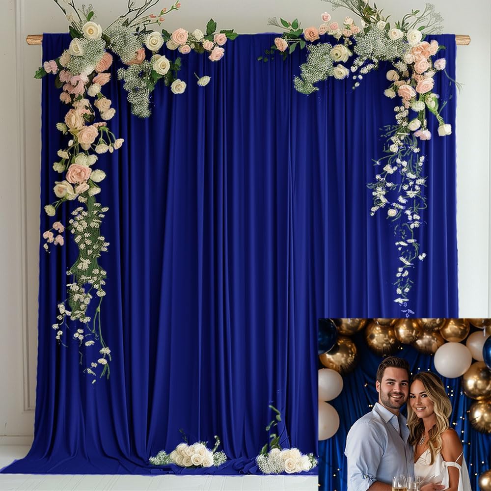 10x10FT Wrinkle Free Curtains Backdrop for Parties and Weddings