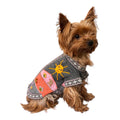 Gray and Pink Peruvian Dog Sweater (Size 6) - Handmade Zip-Up Fit