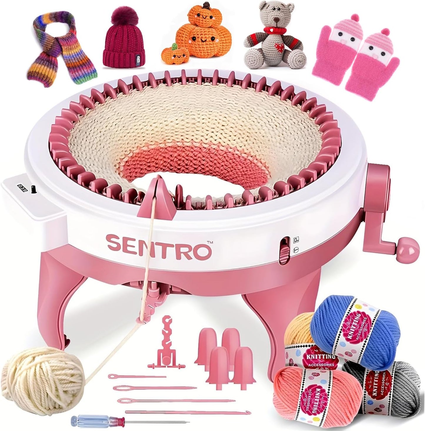 SENTRO Knitting Machine with 48 Needles for Fast Knitting