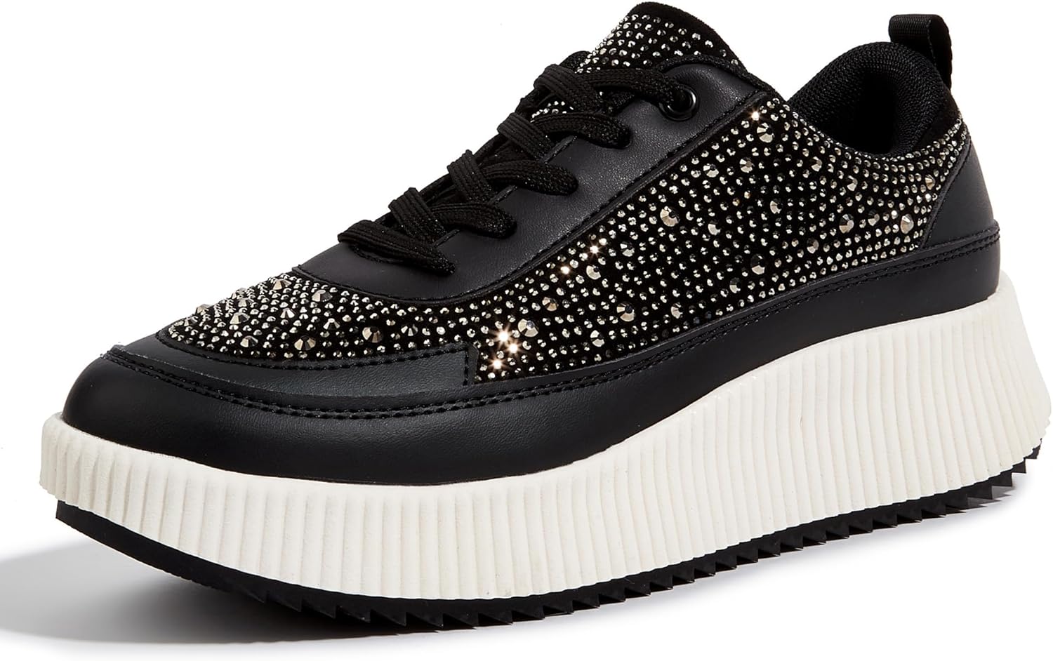 Chunky Platform Sneakers for Women with Rhinestone Style