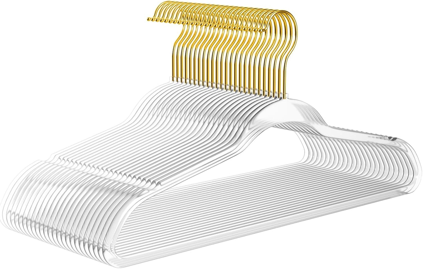 Premium Clear Invisible Acrylic Hangers for Space Saving Style