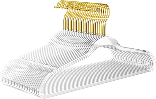 Premium Clear Invisible Acrylic Hangers for Space Saving Style