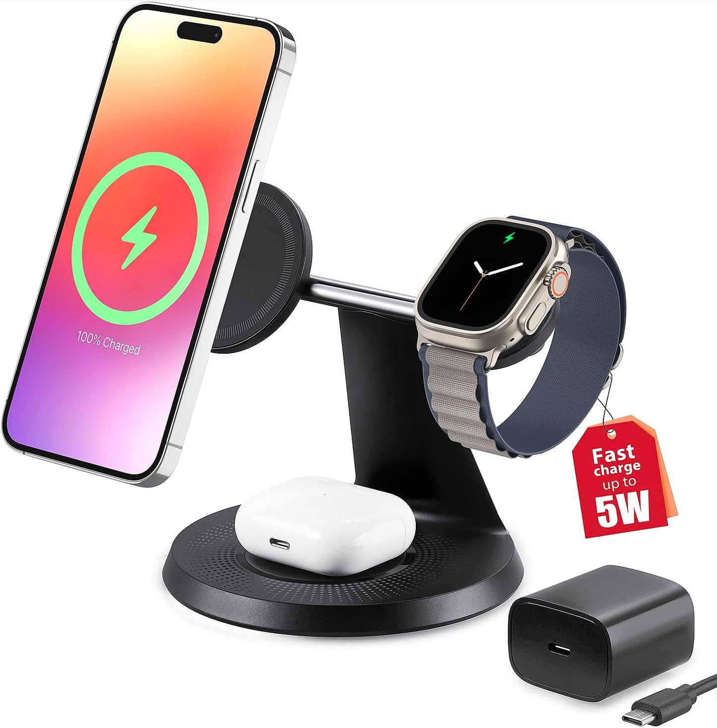 ZECHIN 3-in-1 Fast Wireless Charger