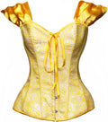 Womens Princess Rushed Sleeve Bustier Corset Top - Size M to XXL