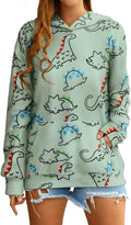 Dinosaur Graphic Hoodie Sweatshirt for Women - Cute Relaxed Fit