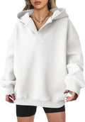 Womens Oversized Hoodies V Neck Sweatshirt - Cozy Fall Pullover