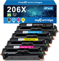 206X Toner Cartridges 4 Pack High Yield Compatible Replacement
