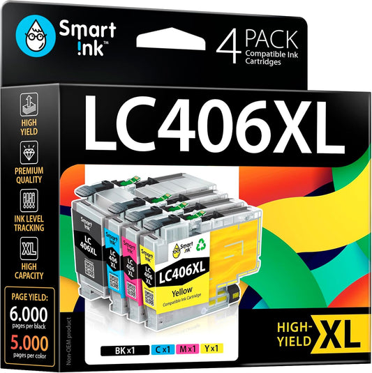 Vivid Colors Guaranteed: Smart Ink LC406XL Combo Pack