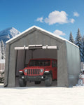 10x15FT Outdoor Portable Storage Shed with Roll-Up Door