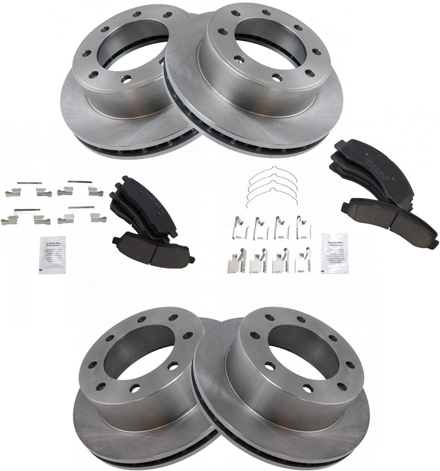 TRQ Brake Pad & Rotor Kit for 2000-2005 Ford Excursion & F-250