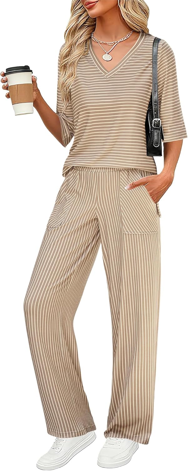 LOMON Women's 2 Piece Lounge Pajama Sets for Comfort and Style