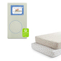 Twinkle Stars Breathable Baby Crib Mattress with Pink Floral 2-Pack