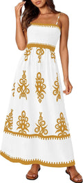 Summer Dress for Women Floral Sundress Spaghetti Strap Flowy Maxi Airy