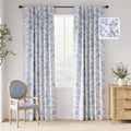 jinchan 95% Blackout Floral Curtains 90 in Length - Cozy Light