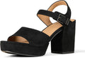 Platform Heel Sandal with Memory Foam - Comfortable Chunky Heel