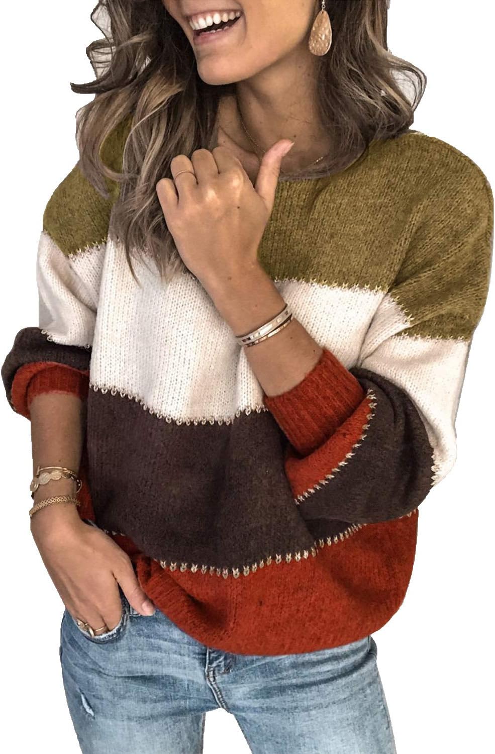 Womens Casual Sweater Pullover for Cozy Winter Style