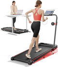 4 In 1 Foldable Walking Pad Treadmill with Incline and Handle Bar