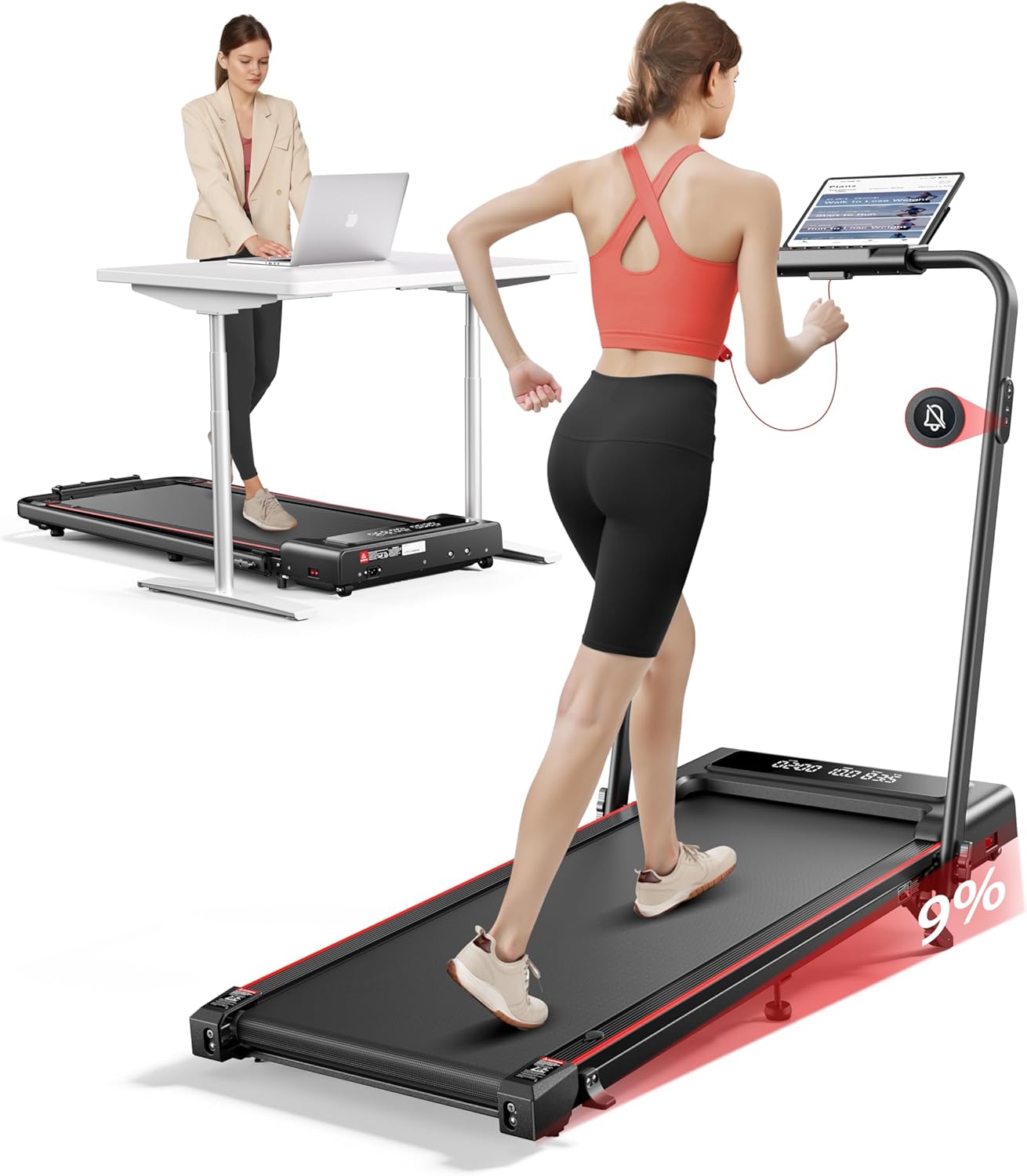 4 In 1 Foldable Walking Pad Treadmill for Home Exercise