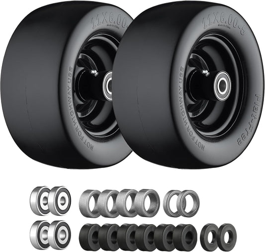 11x6.00-5 Flat Free Tire for Zero Turn Mowers - 2 Pack