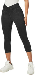 Capri Jeans for Women Pull On Jeggings - Tummy Control Capri Pants