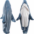 DDMY Shark Blanket Hoodie XL Size Cozy Flannel Onesie Blanket
