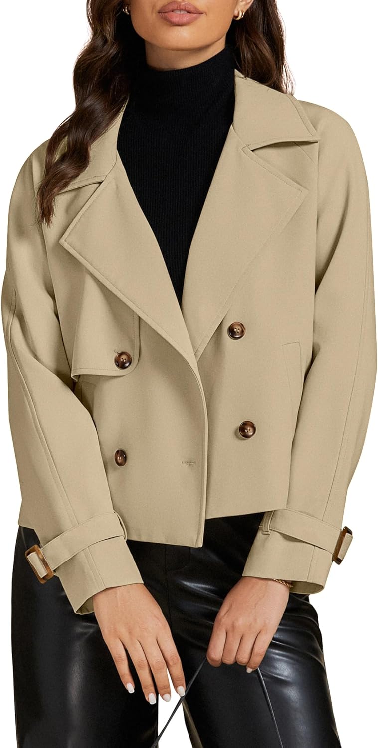 Cropped Trench Coat for Women - Stylish and Versatile Outerwear