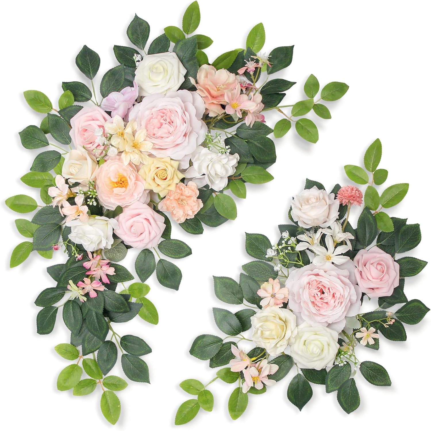 Pack of 2 Wedding Arch with Artificial Flowers for Decor