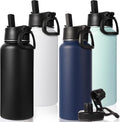 32 oz Insulated Water Bottles with 2 Lids for All Activities