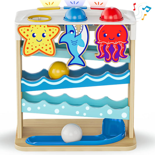 Move2Play Wooden Ocean Friends Interactive Toy for Toddlers