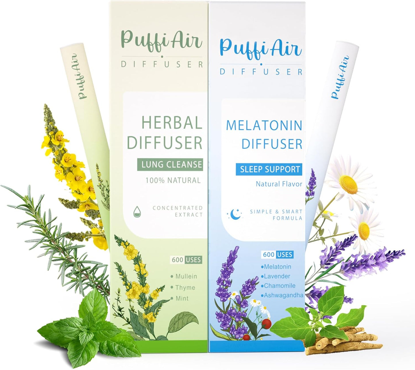 Dual-Action Wellness Melatonin & Herbal Blend Diffuser Set