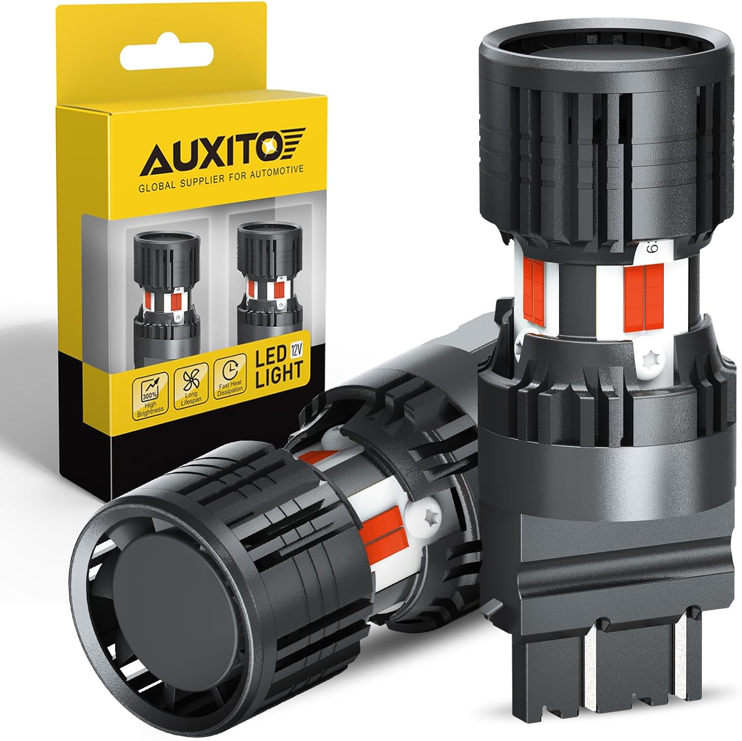 AUXITO 3156 3157 LED Bulbs Red for Brake and Tail Lights