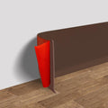 Vinyl Wall Base 6in x 60ft Brown - Flexible Peel and Stick Trim