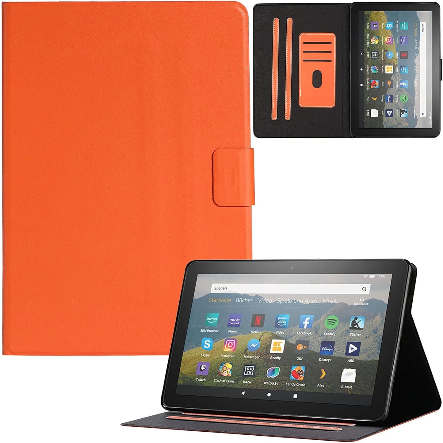 REASUN Case for Kindle Fire HD10 2021 - Multi-Angle Stand
