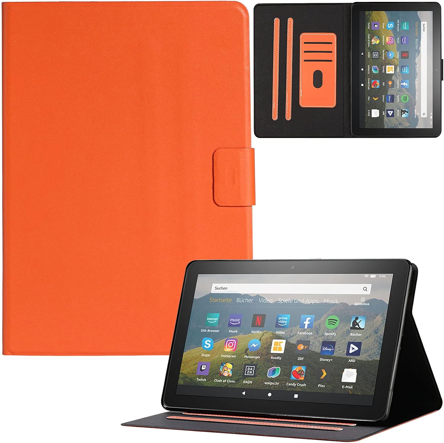 REASUN Case for Kindle Fire HD10 2021 - Multi-Angle Stand