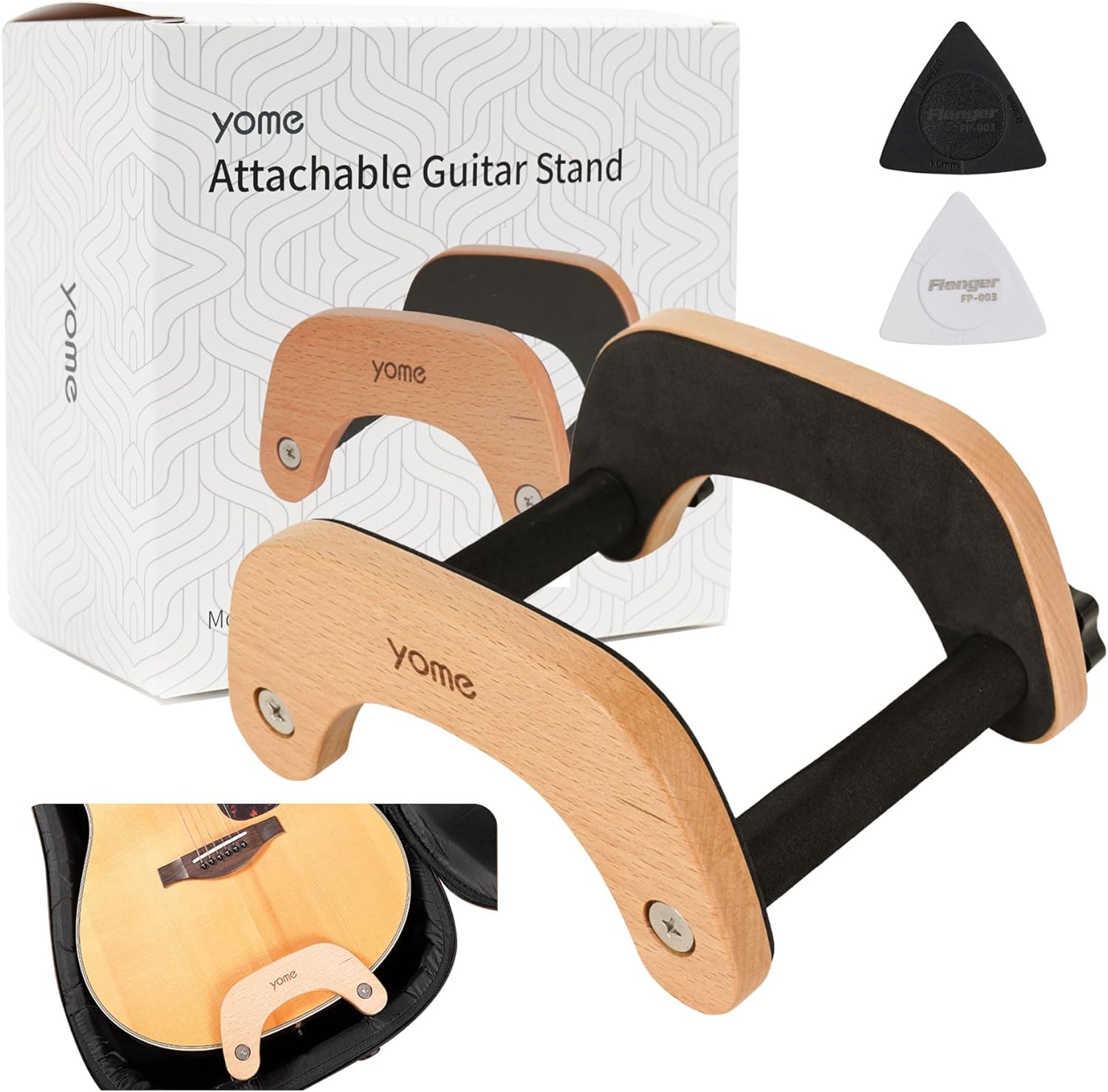 YOMEKASO Portable Wood Guitar Stand