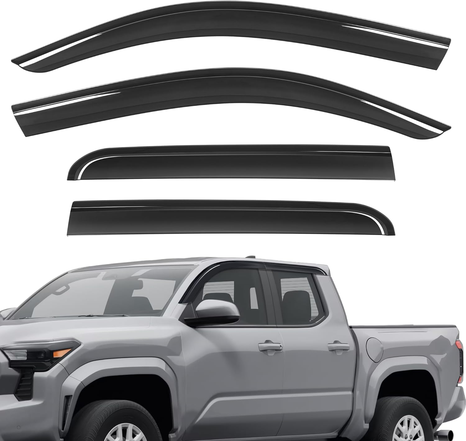 Rain Guards Window Deflector for Toyota Tacoma 2024 2025 Models