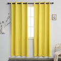 Yellow Blackout Curtains 84 in Length Grommet Panels - Room Darkening