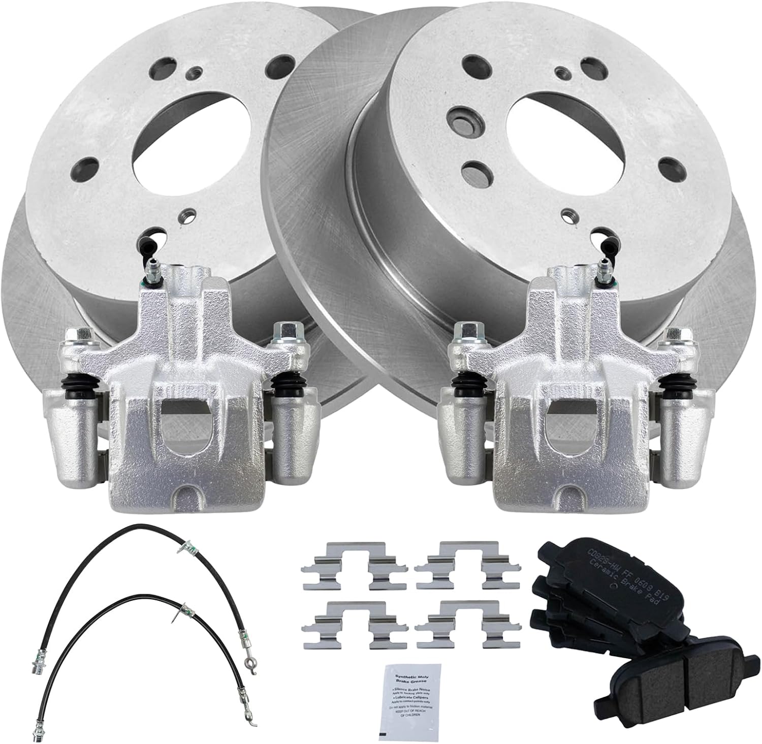 TRQ Rear Brake Pad & Rotor Kit for 2005 Toyota Avalon - Quality Parts