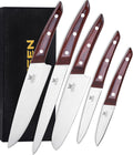 5PCS Professional Kitchen Chef Knife Set with Blade Guards - Sharp