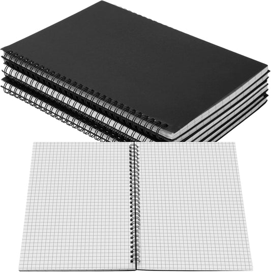 Resurhang 6-Pack B5 Graph Paper Notebook - Quad Ruled, 160 Pages
