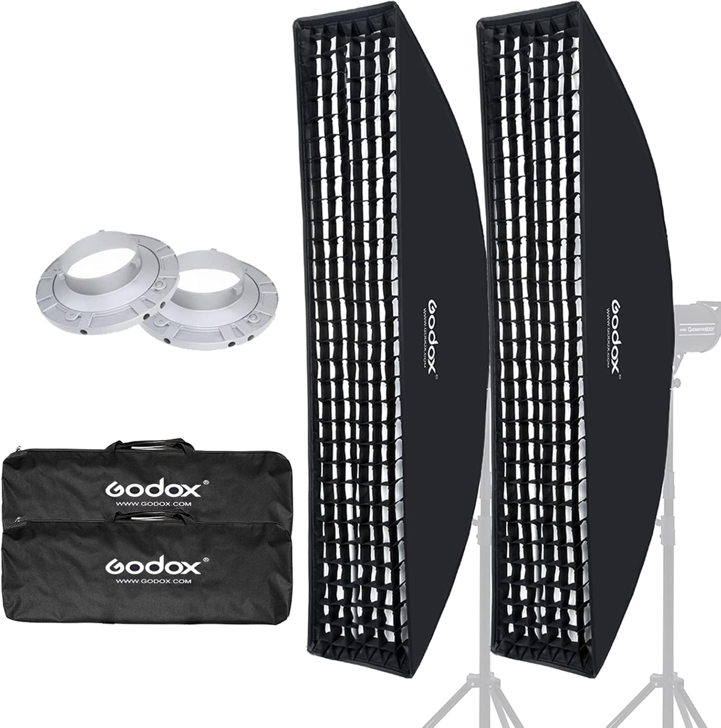 Godox Strip Box 14x63in Softbox with Honeycomb Grid for Lighting