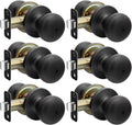 Brushed Bronze Door Knobs Interior Privacy Pack - 6 Pack